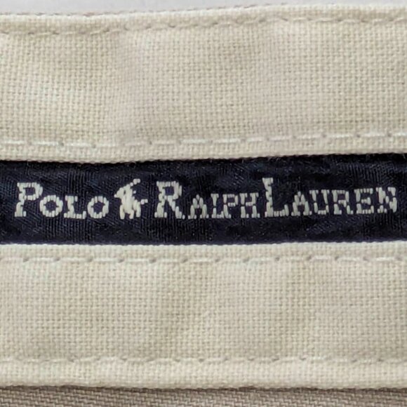 Polo Ralph Lauren Chino Shorts Mens 40 Khaki Beige Pleated High Rise Pockets - Picture 10 of 13